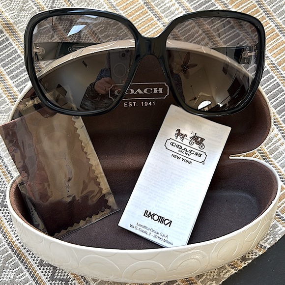 Coach Accessories - Coach New Sunglasses with Case, Cloth & Pamphlet NEW 4 Pieces